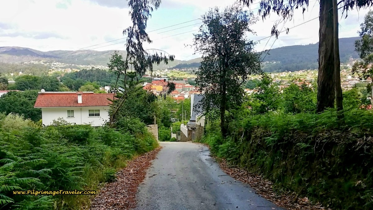 The Narrow Camiño das Cardosas into Redondela