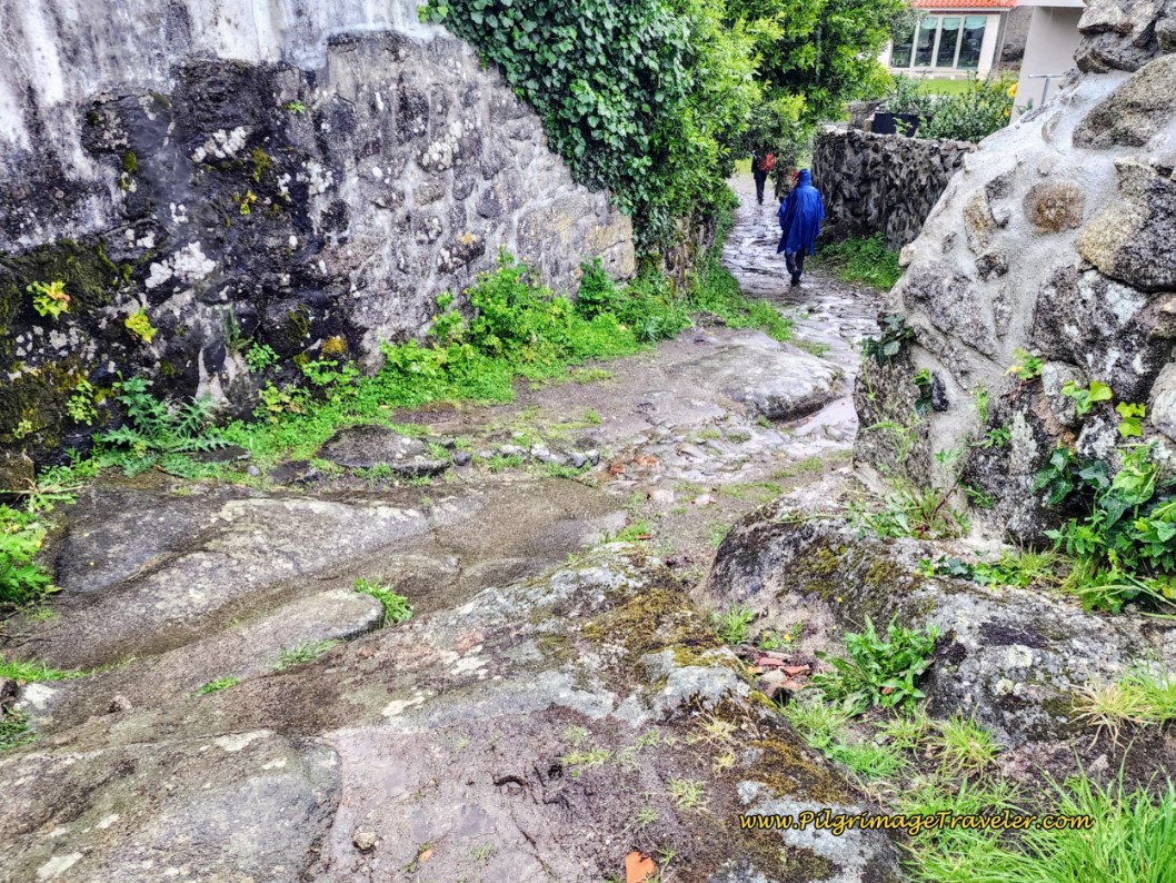 Ruts in Steep Medieval Road on Day Eighteen, Coastal Route, Camino Portugués Ruts in Steep Medieval Road on Day Eighteen, Coastal Route, Camino Portugués