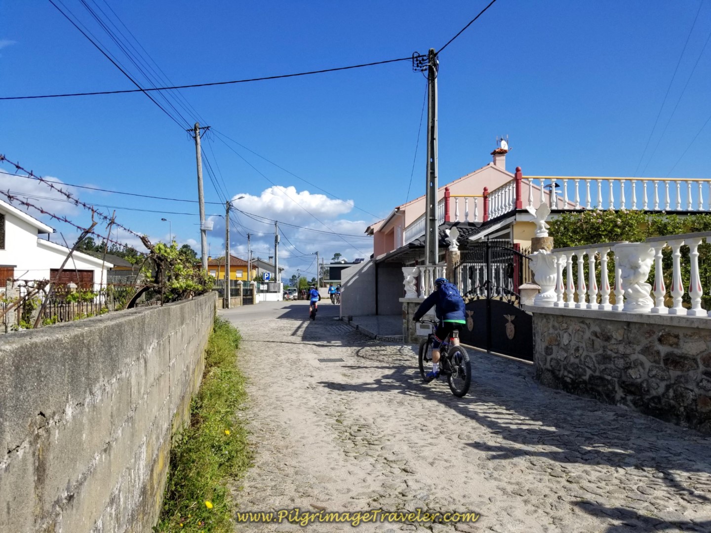 Entering the Town of Paços on day nineteen on the Central Route of the Portuguese Camino Entering the Town of Paços on day nineteen on the Central Route of the Portuguese Camino