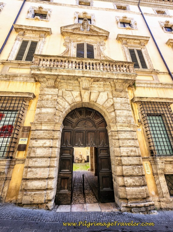 Way of St. Francis: Rieti, Italy - Palazzo Vecchiarelli Street Entryway