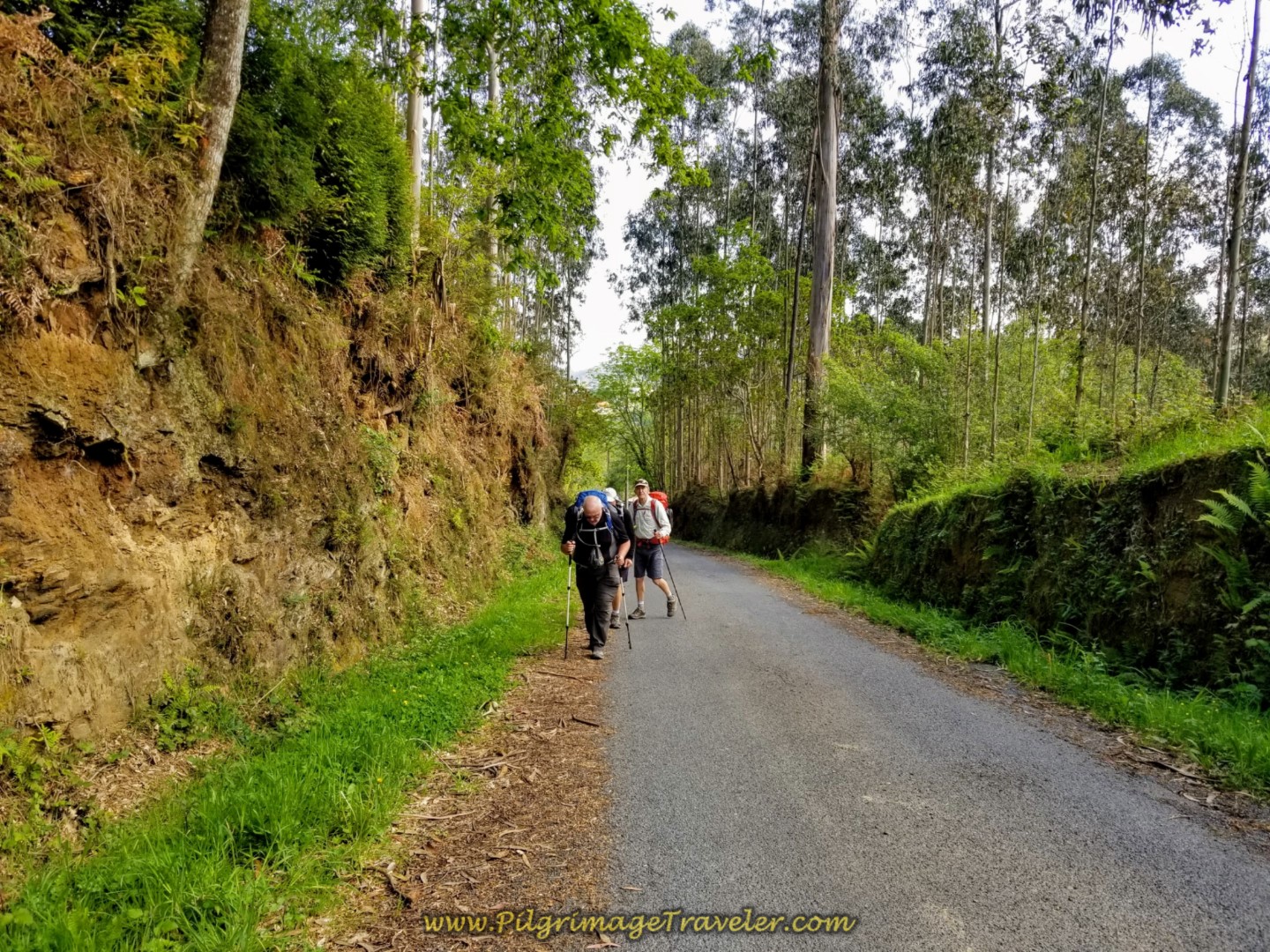 The Guys Climbing With Heads Down on day four of the English Way