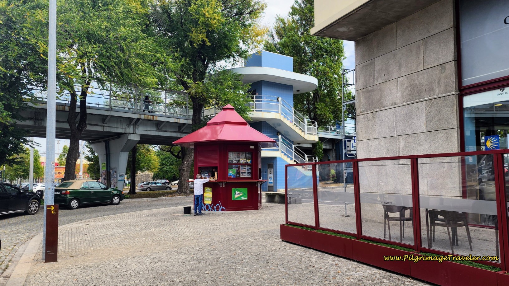 Blue, Spiral Stairway Leading to the Rua Congosta do Abade, Across the Rio Leça
