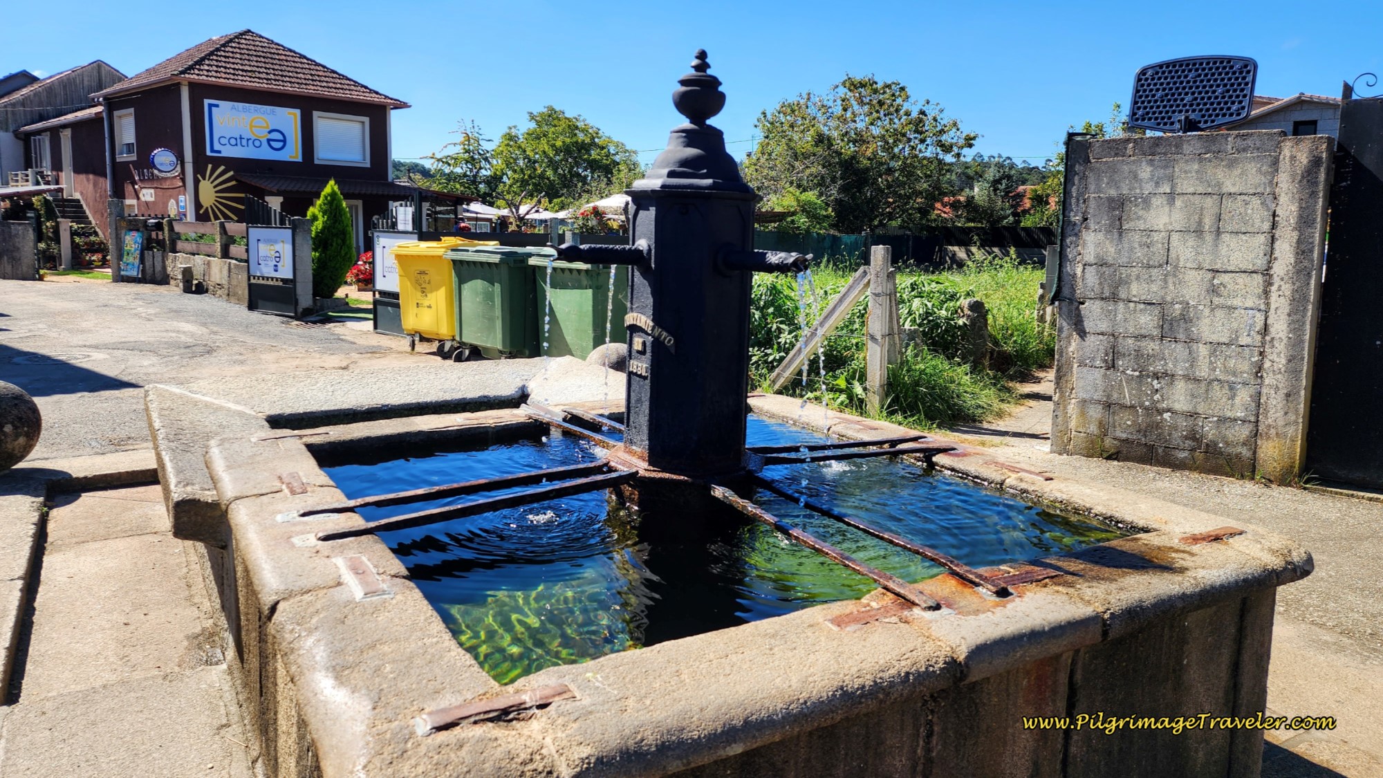 Fountain by the Entrance to the Albergue VinteCatro