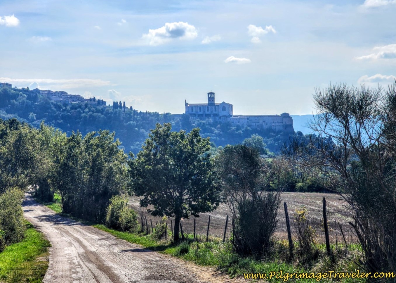 The Basilica di San Francesco d'Assisi Getting Closer, day ten, Way of St. Francis, Valfabbrica to Assisi