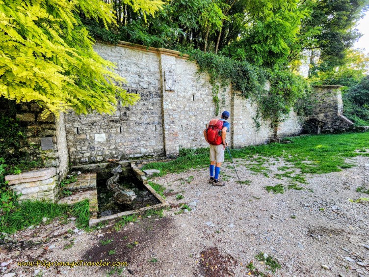Way of St. Francis: Day Eleven, Assisi to Spello, Fonte Bregno, a historic foutain on the descent from Monte Subasio