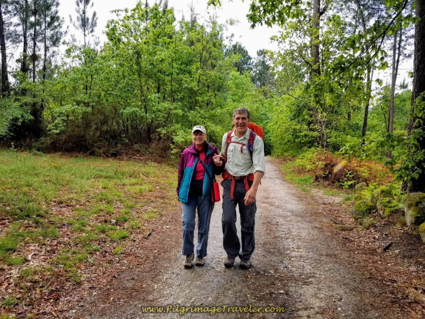 Glyvia and Rich on day twenty on the central route of the Portuguese Camino