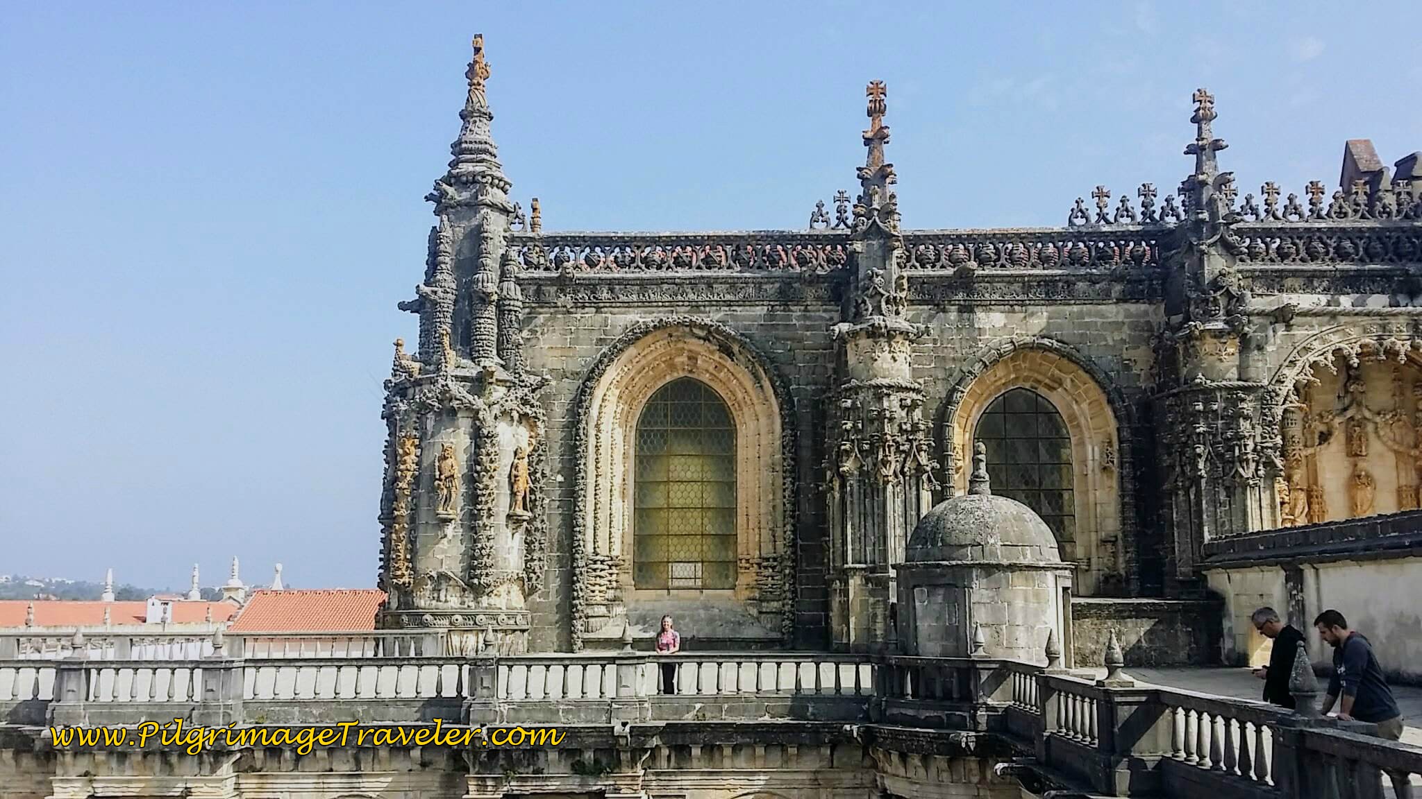 Elle on the Rooftop Promenade on the Claustro de Dom João III, Convento de Cristo, Tomar