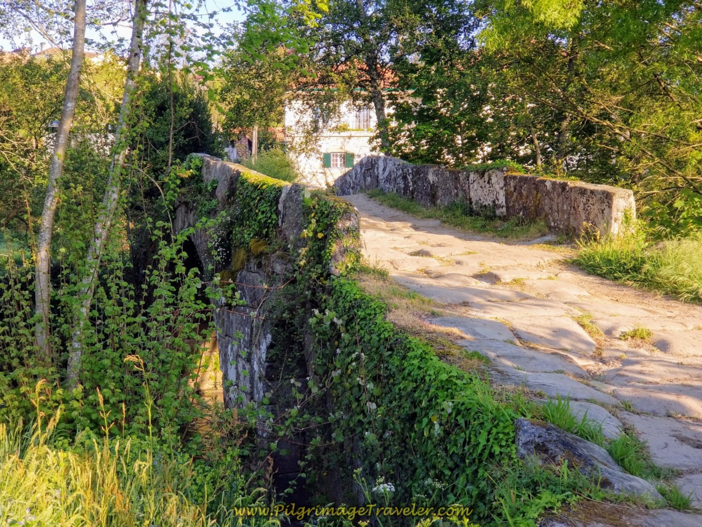 Roman Bridge Over the Rio Coura, near Rubiãs on day nineteen on the Central Route of the Portuguese Camino