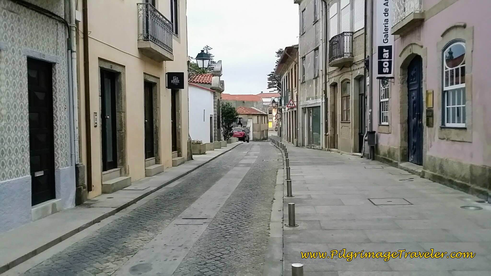 From the Ave River, Right Turn on Rua do Lidador, in Vila do Conde on day sixteen of the Camino Portugués on the Coastal Route