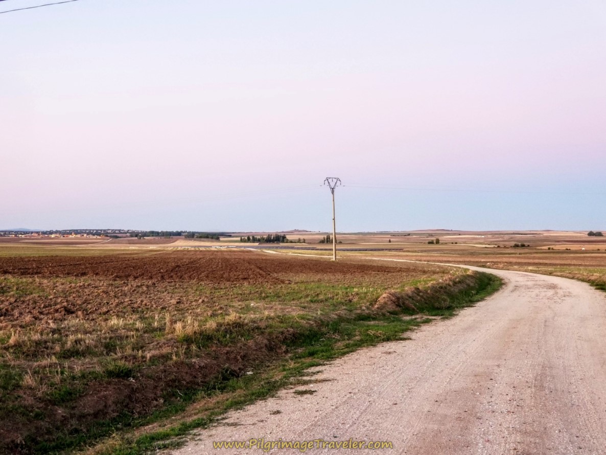Early Morning Glow on the Camino Fontiveros on day three of the Camino Teresiano