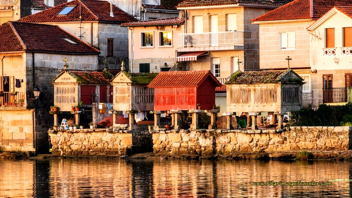 Seaside Hórreos of Combarro at Daybreak along the Variante Espiritual, Camino Portugués