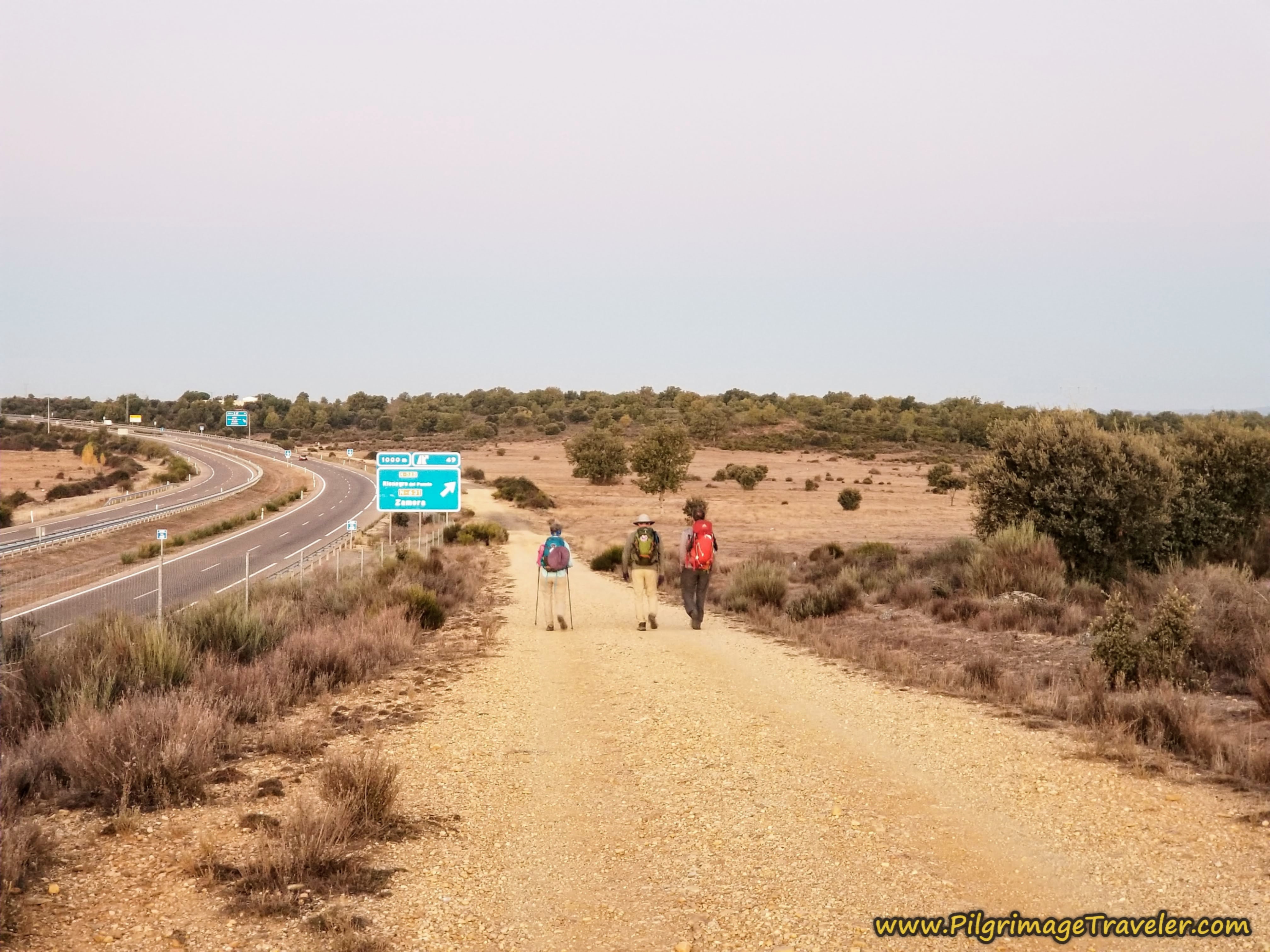 Walking Parallel to the A-52 on the Camino Sanabrés from Rionegro del Puente to Entrepeñas Walking Parallel to the A-52 on the Camino Sanabrés from Rionegro del Puente to Entrepeñas