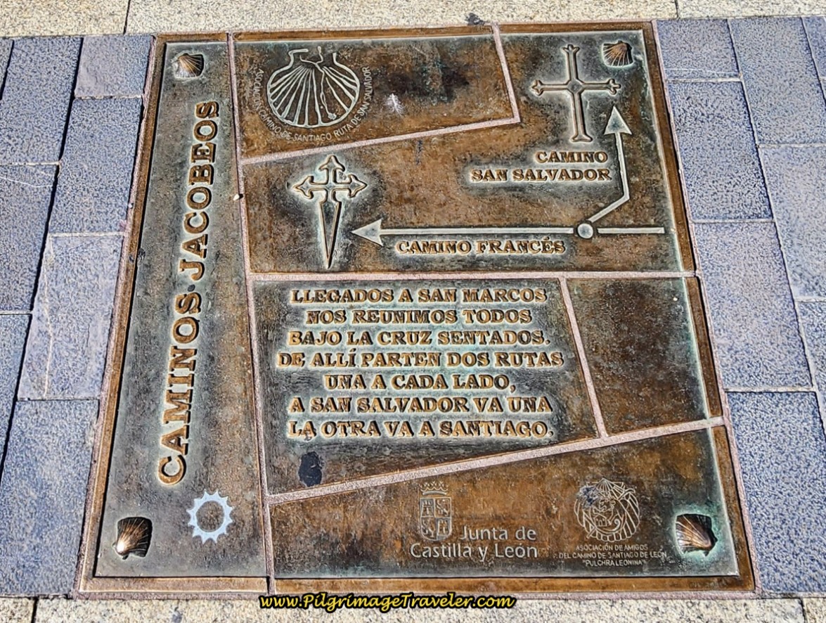 Plaque at the Start of the Camino del Salvador