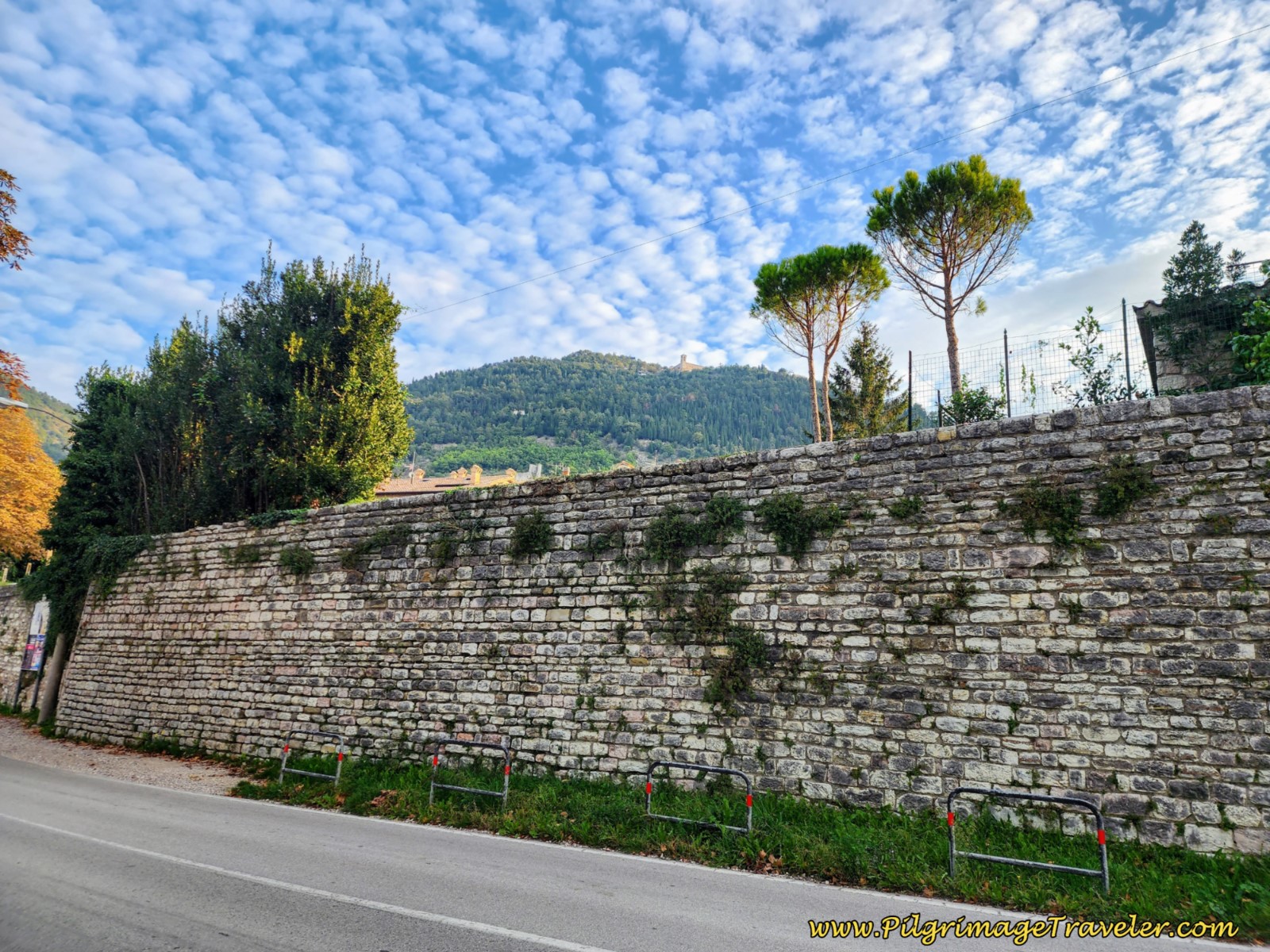 Walk Through Gubbio Along 13th Century City Walls, day eight, Way of St. Francis, Gubbio to Biscina