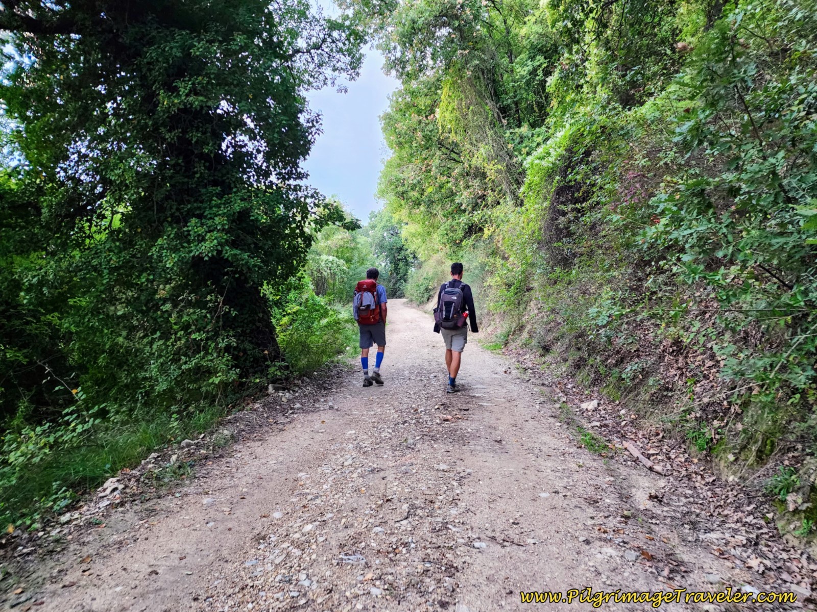 Rich and Nick Walking on the Gravel Lane