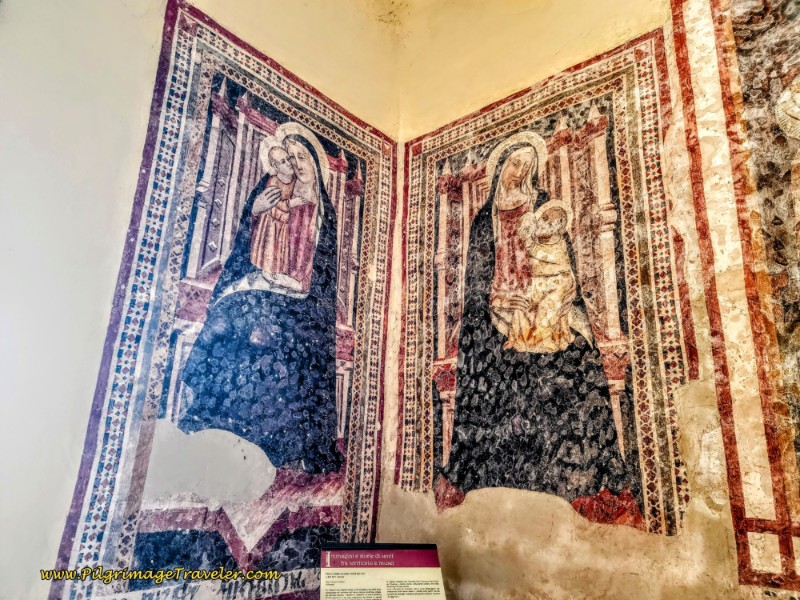 Madonna and Child Frescoes, San Lorenzo Chapel, Lenano Way of St. Francis: Day Thirteen, Trevi to Poreta - Madonna and Child Frescoes, San Lorenzo Chapel, Lenano