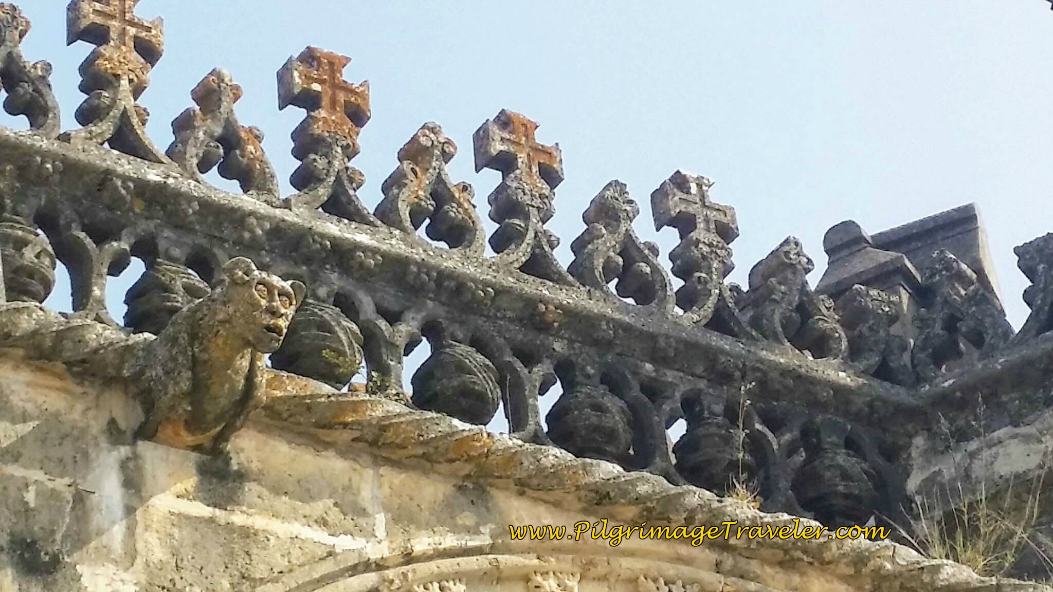 Close-up Manueline Embellishments on the Rooftop, Convento de Cristo, Tomar