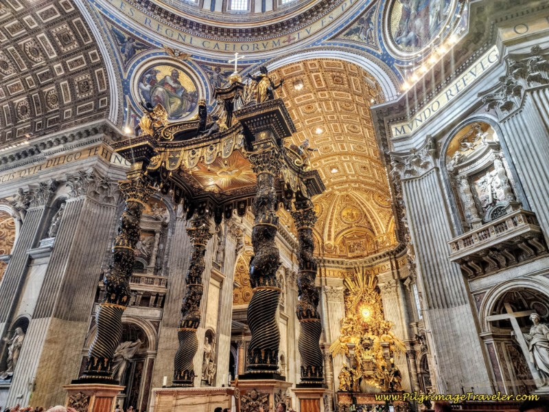 Way of St. Francis: Day Twenty-Three, Monte Sacro to Rome - High Altar, St. Peter's Basilica