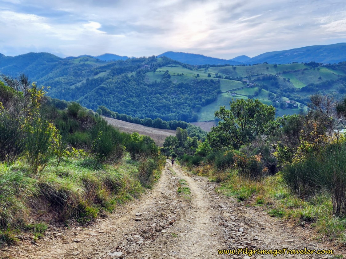 Steep Descent With a View, day seven on the Way of St. Francis, from Pietralunga to Gubbio