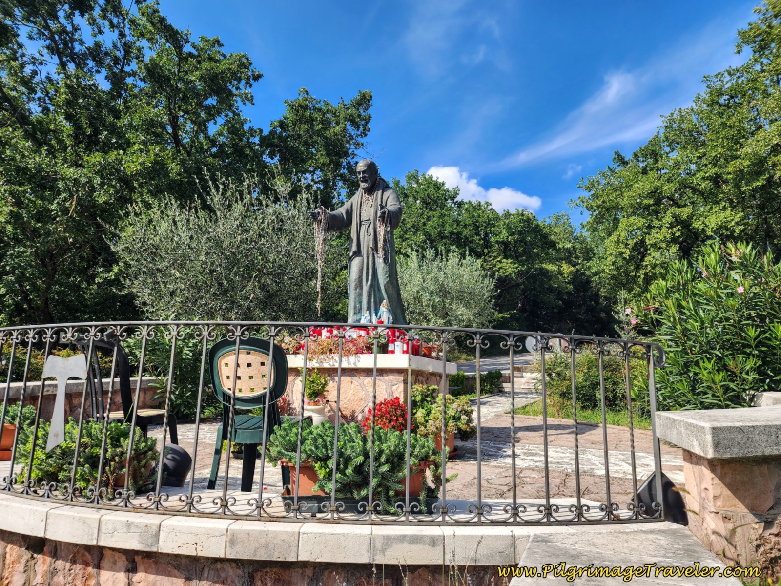 Padre Pio Sculpture, day ten, Way of St. Francis, Valfabbrica to Assisi