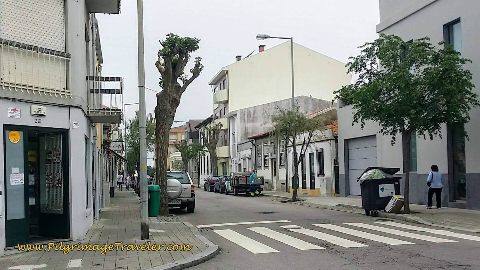 Rua Hintze Ribeiro in Matosinhos on day fifteen of the Portuguese Way on the Senda Litoral