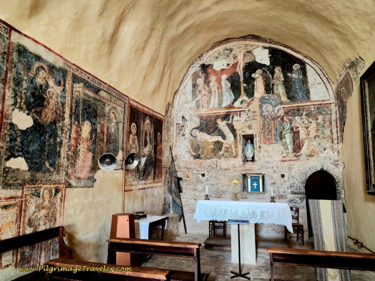 Frescoes, San Lorenzo Chapel, Lenano Way of St. Francis: Day Thirteen, Trevi to Poreta - Frescoes, San Lorenzo Chapel, Lenano