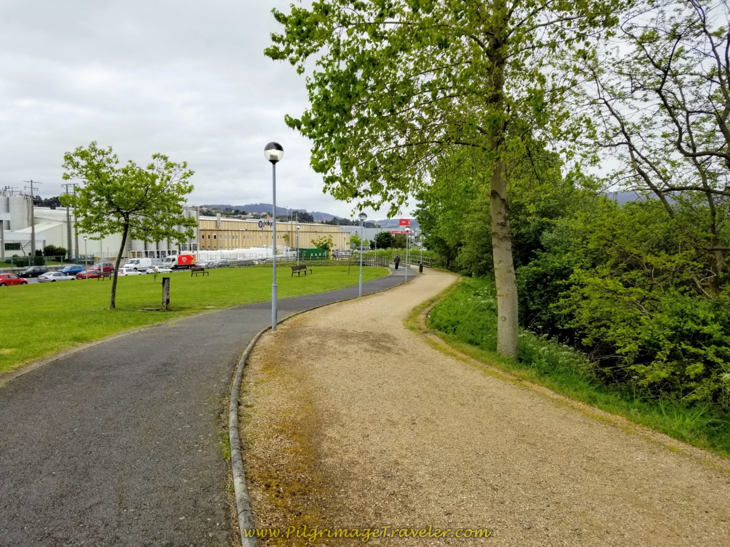 Pathway Through Industrial Area on day one of the Camino Inglés