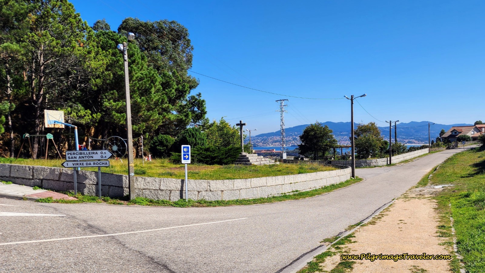 Right Turn Here on the San Anton Street on day twenty, Camino Portugués da Costa Right Turn Here on the San Antón Street