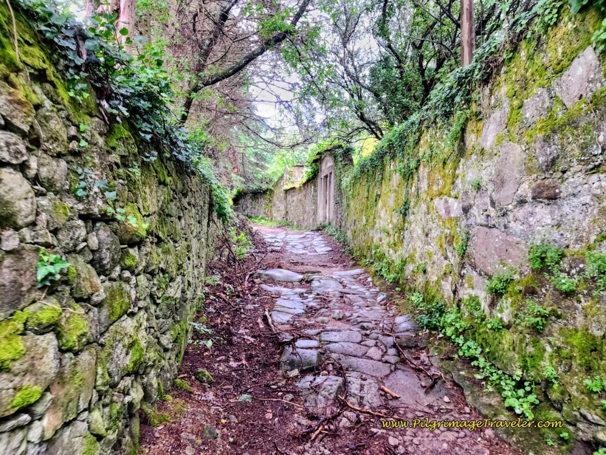 Ruined Gate Along Continuing Medieval Road Ruined Gate Along Continuing Medieval Road