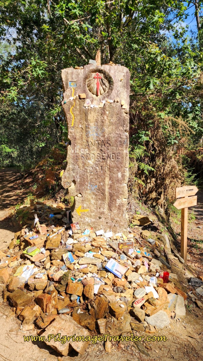 Turn Onto Forest Path at this Pillar