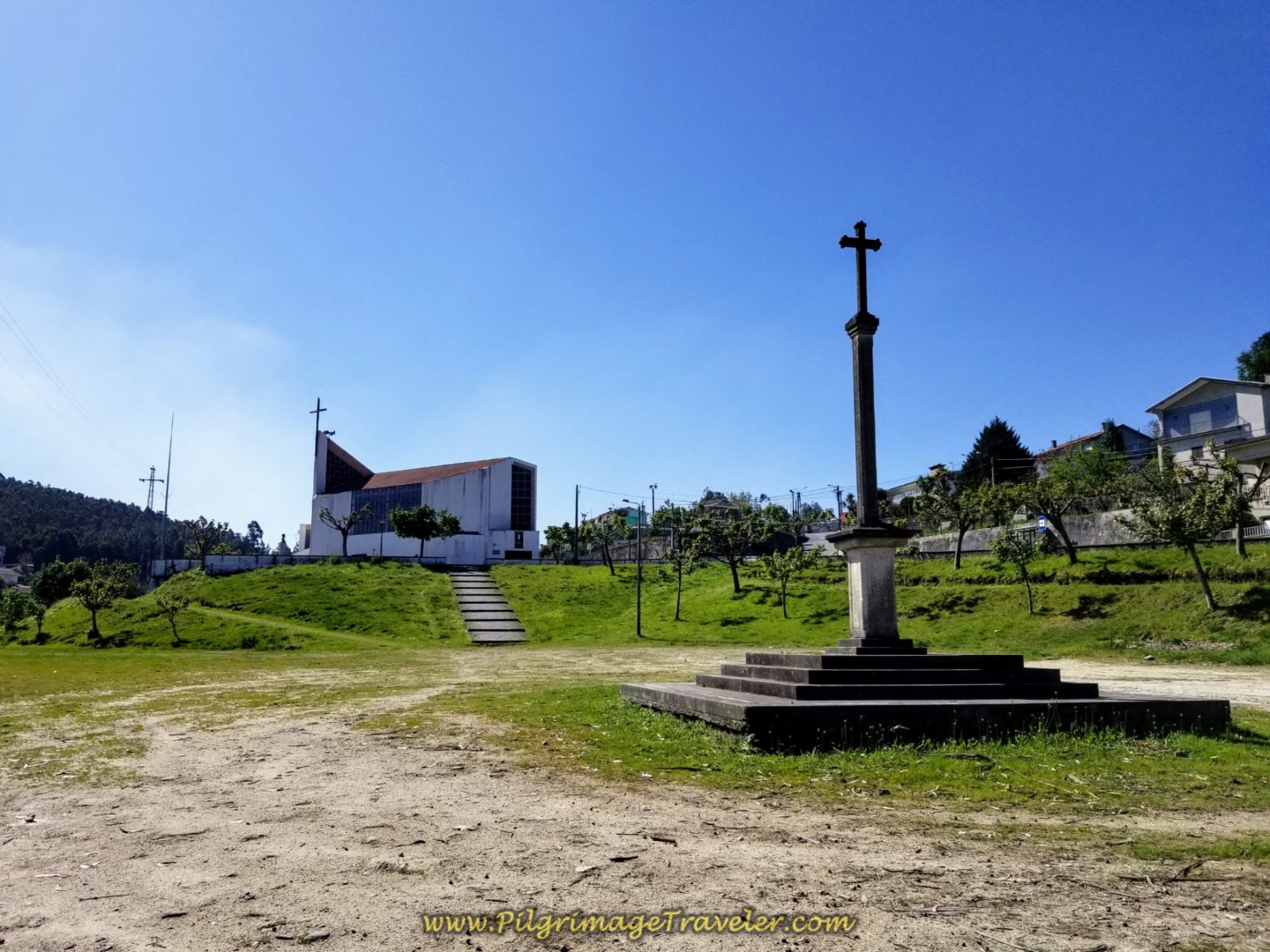 Continue Past Church by the Cruzeiro