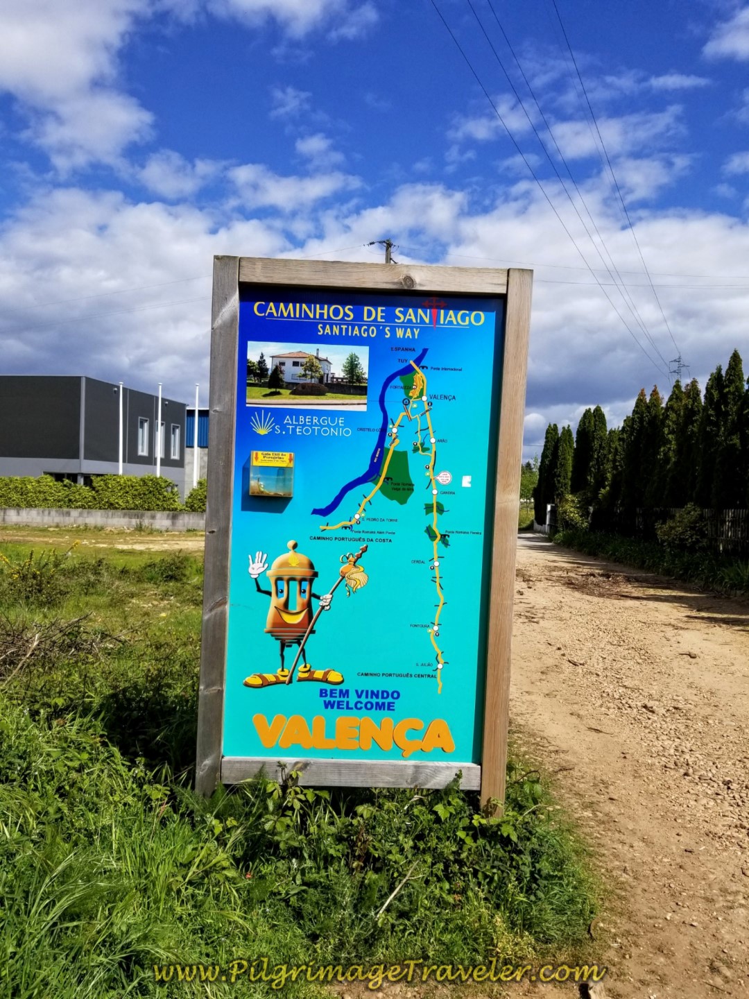 Welcome to Valença Sign on day nineteen on the Central Route of the Portuguese Camino Welcome to Valença Sign on day nineteen on the Central Route of the Portuguese Camino