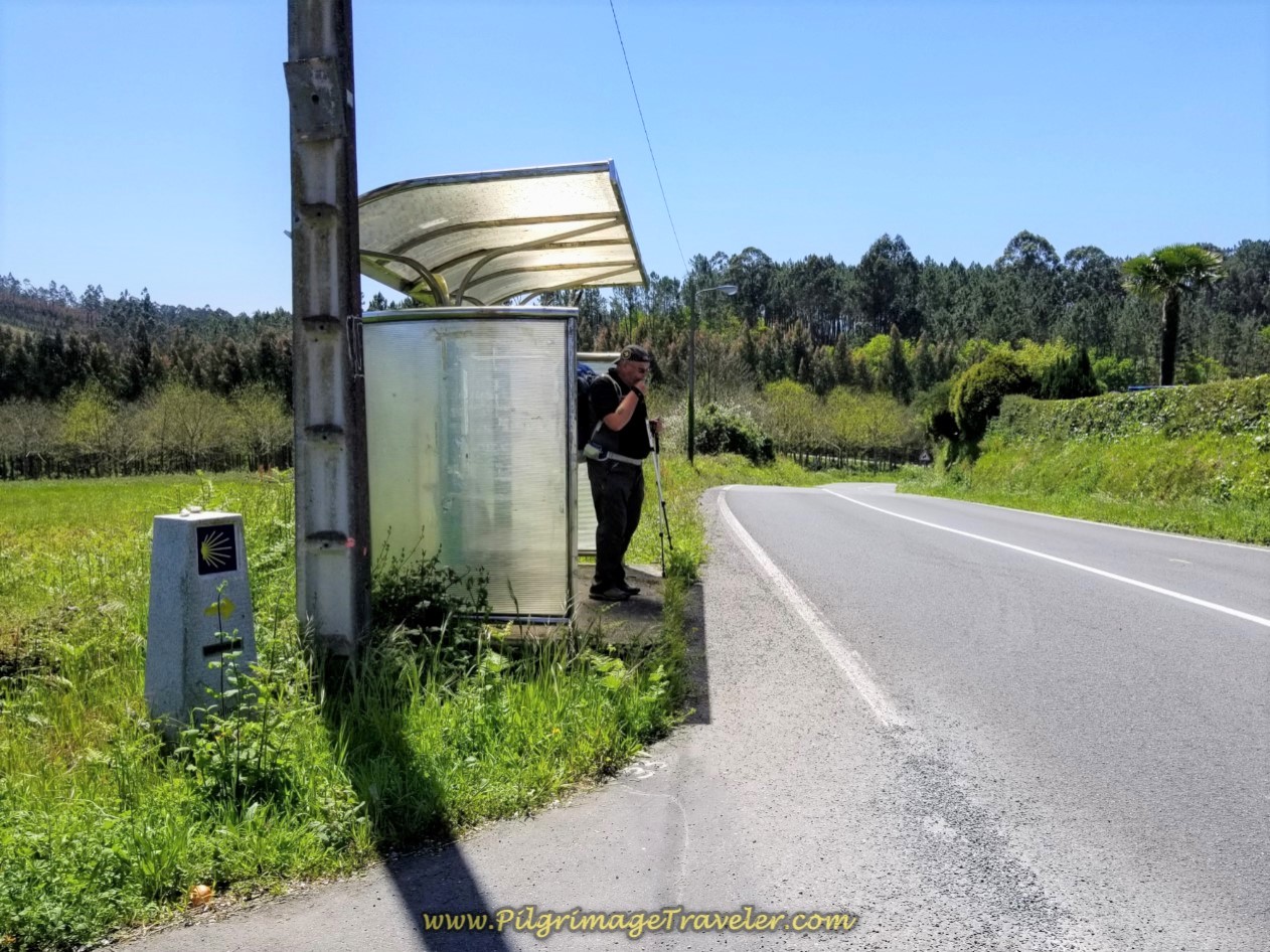 Steve at Bus Stop Break on day five of the English Way