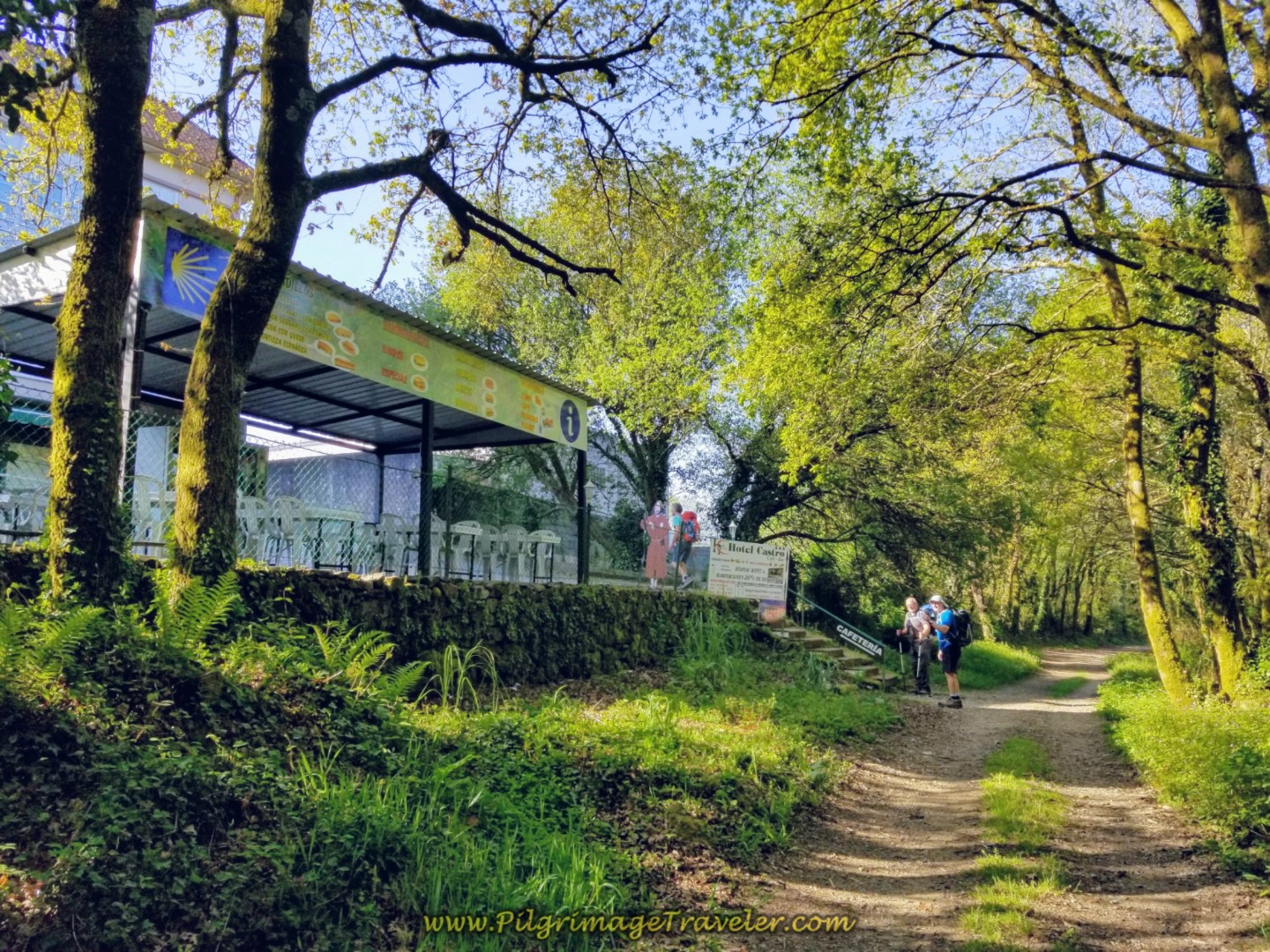 Café Bar Hotel Castro in Formarís - Approximate Halfway Point on day eight of the Camino Inglés