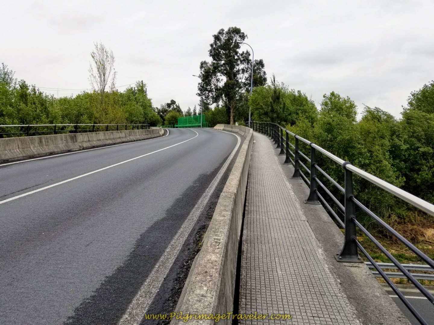 The Camino Joins the Pavement and Crosses the FE-11 on Bridge on day one of the Camino Inglés The Camino Joins the Pavement and Crosses the FE-11 on Bridge on day one of the Camino Inglés