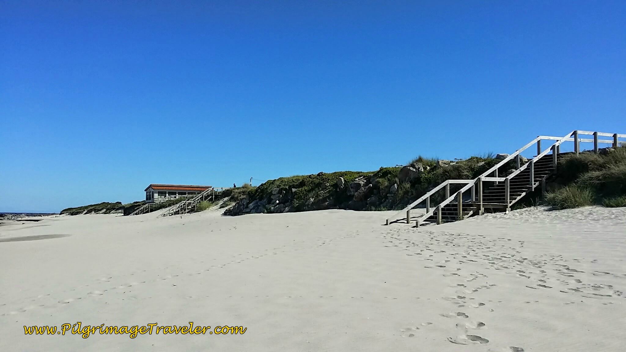 Look for Stairs to the Boardwalk on day eighteen of the Portuguese Way on the Senda Litoral