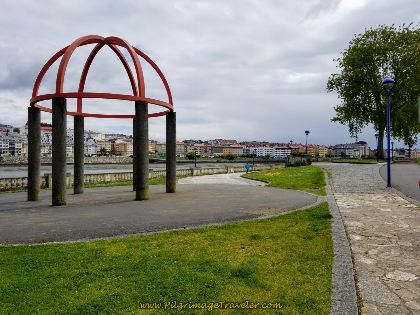 Gazebo Along the Paseo da Ria do Burgo on day one of the La Coruña Arm of the Camino Inglés