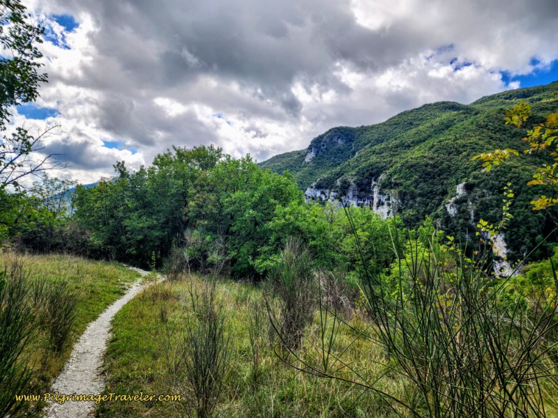 Way of St. Francis: Day Fifteen, Spoleto to Macenano - Limestone Cliffs on the Slopes of Monte di Patrico