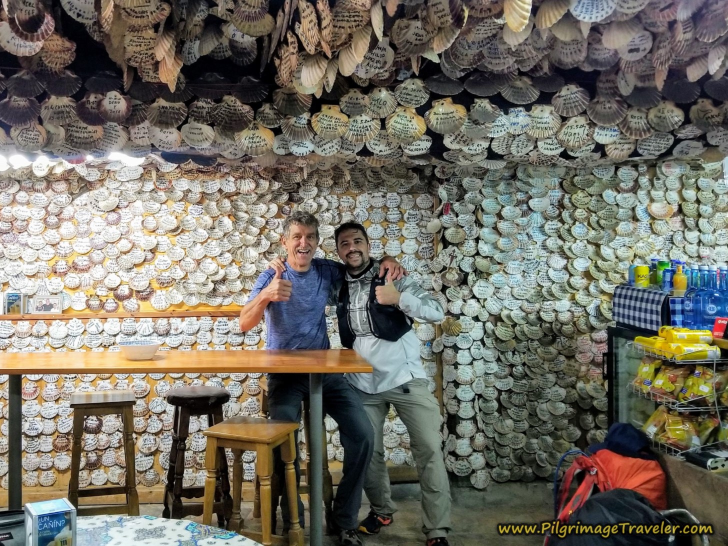 Rich and Miguel Sharing Happiness at the Pilgrim's Corner