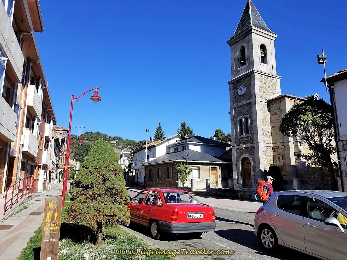 Clock Tower in the Center of La Pola de Gordón