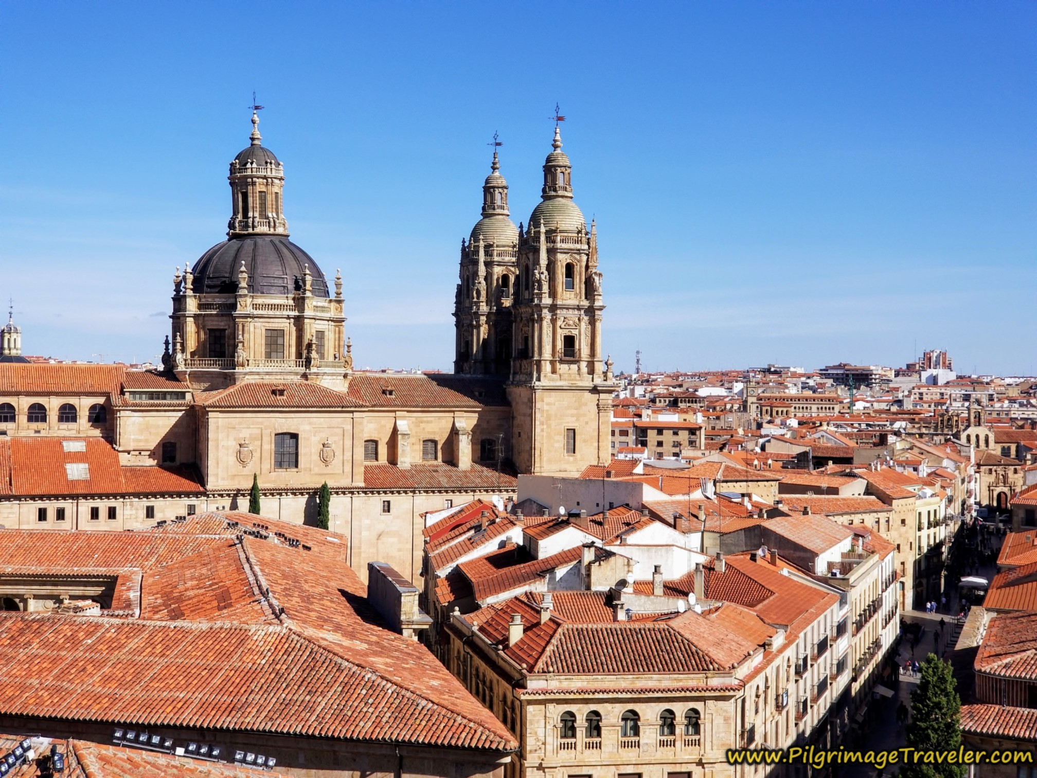 Iglesia de la Clerecía, from the New Cathedral Rooftop, Salamanca
