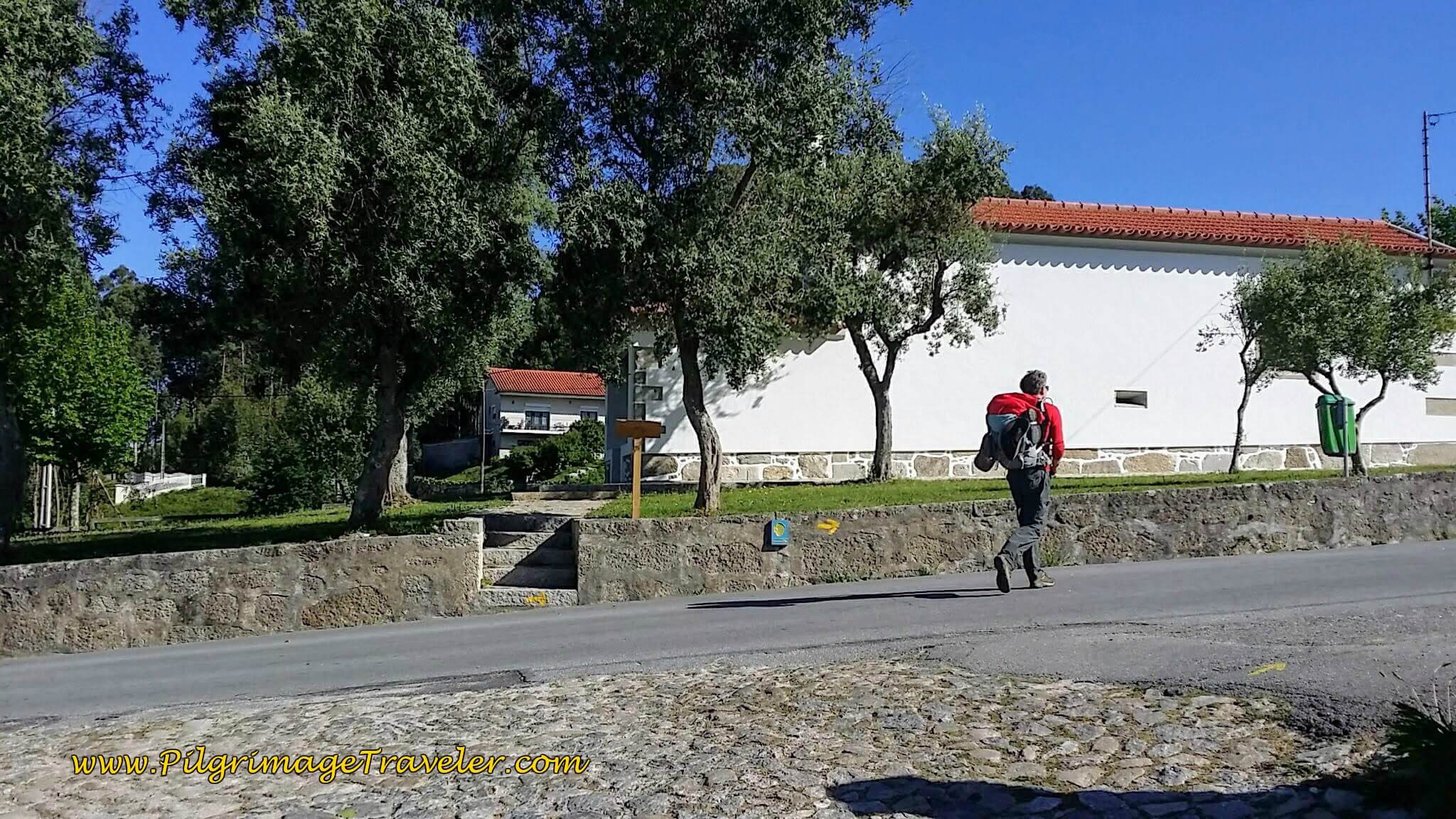 Right Turn Here at NS Guadalupe Church on day seventeen of the Portuguese Way