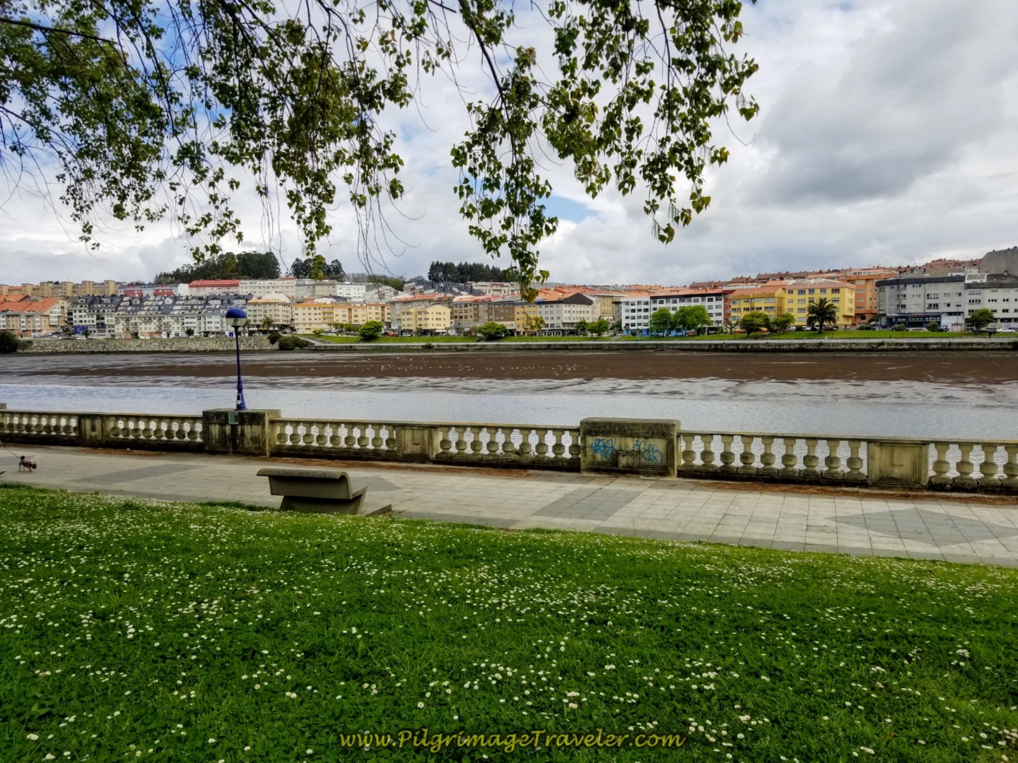 Last Look at the Paseo da Ria do Burgo on day one of the La Coruña Arm of the Camino Inglés