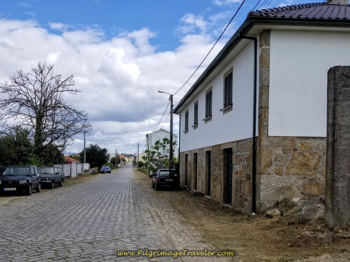Rua da Veiga towards Valença on day nineteen on the Central Route of the Portuguese Camino Rua da Veiga towards Valença on day nineteen on the Central Route of the Portuguese Camino