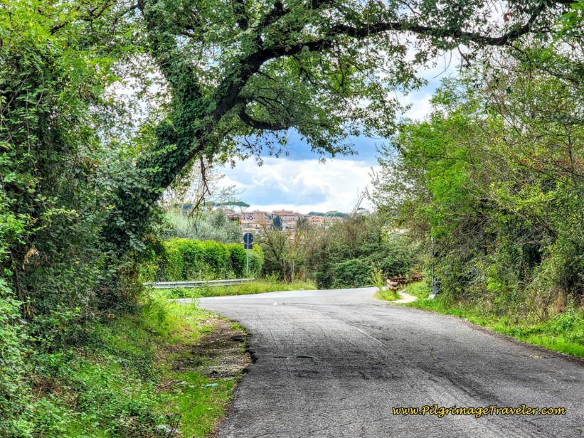 Way of St. Francis: Day Twenty-One, Ponticelli to Monterotondo - T-Intersection with the SP25a