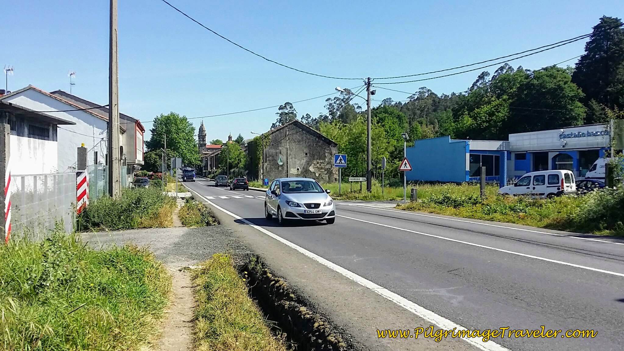 Short Stretch on the N-550 Again on Day Twenty-Four, Portuguese Camino
