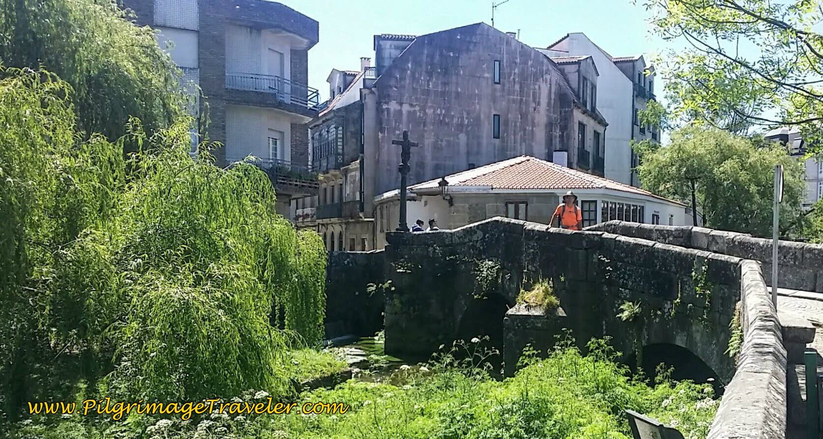 Puente Romano over the Río Bermaña in Caldas de Reis on day twenty-three, Camino Portugués