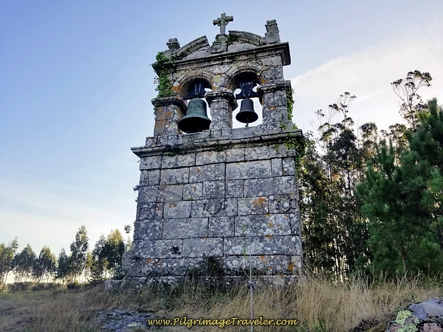 Bell Tower San Ciprian de Vilastose on day three of the Camino Finisterre to Muxía
