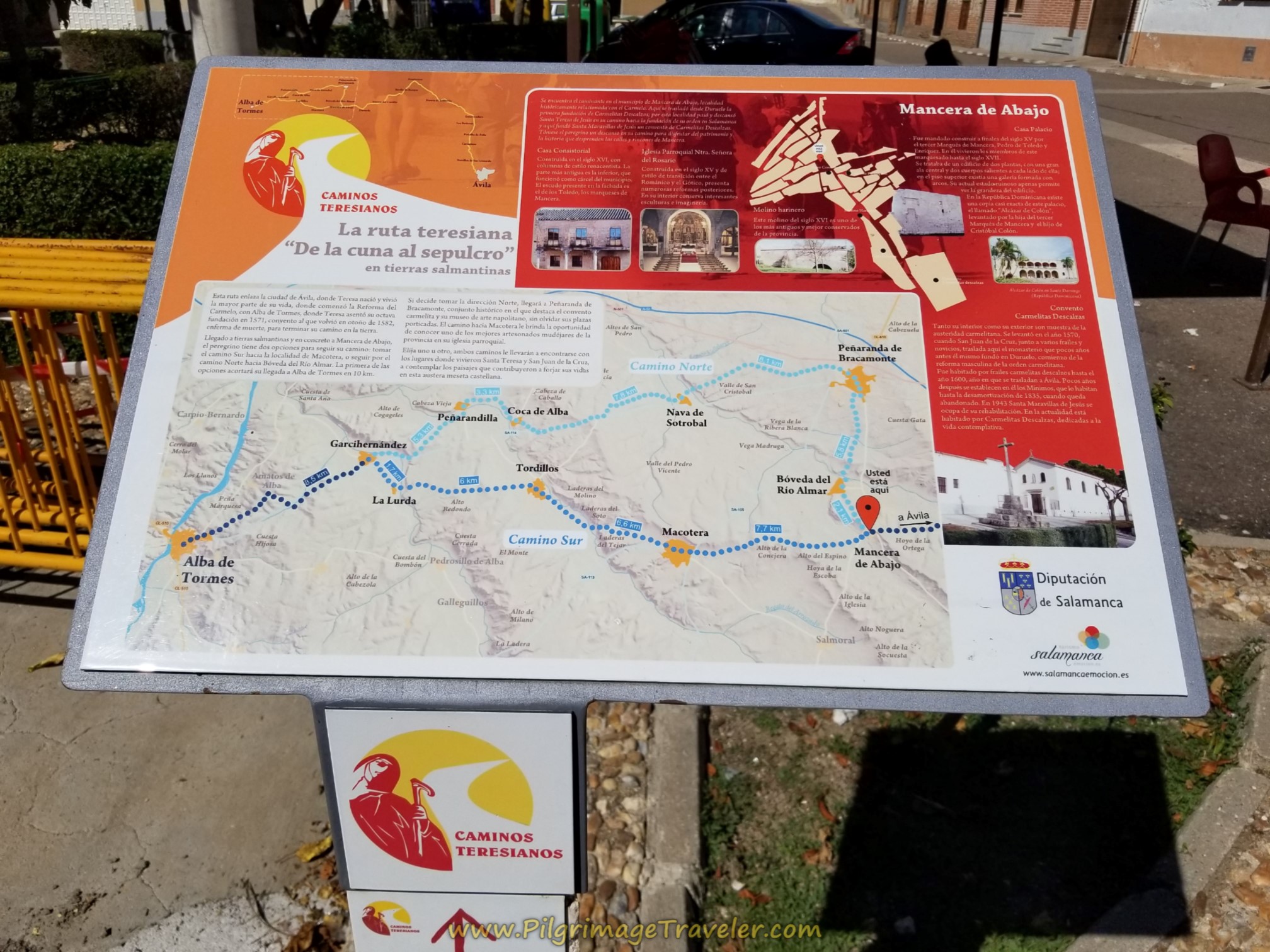 Information Board in Center of Mancera de Abajo Information Board in Center of Mancera de Abajo