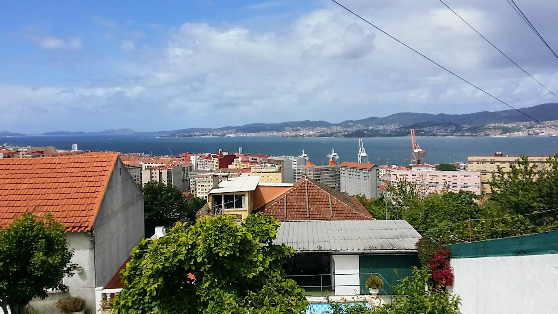 View of the Ría de Vigo, Spain on day twenty-two A of Portuguese Way